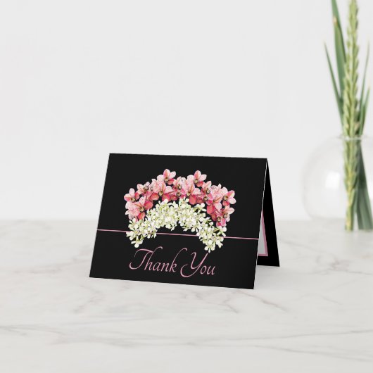  Chic Boeket Orchidee Kroonbloemen Dank u Kaart (Voorkant)