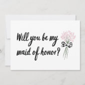 Chic boeket wordt mijn eerbetoon voorstel kaart (Voorkant)