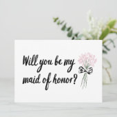 Chic boeket wordt mijn eerbetoon voorstel kaart (Staand voorkant)