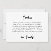 Chic boeket wordt mijn eerbetoon voorstel kaart (Achterkant)