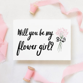 Chic boeket, wordt u mijn Bloemenmeisje voorstel? Kaart