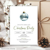 Chic Bohemian Cozy Winter Scene Holiday Invitation Kaart