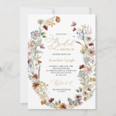 Chic Bohemian Garden Flowers Vrijgezellenfeest Kaart (Voorkant)