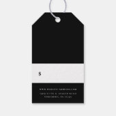 Chic Bohemian Golden Floral Logo Price Labels Cadeaulabel (Achterkant)