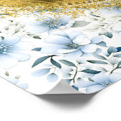 Chic Bohemian Lichtblauw Goud Huwelijk 8x10 Custom Poster (Hoek)