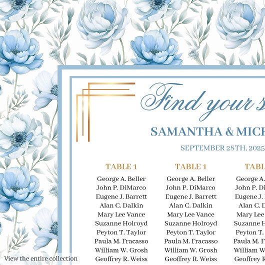 Chic Bohemian Lichtblauw Goud Sparkle Zitstoel Poster