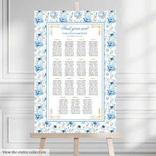 Chic Bohemian Lichtblauw Goud Sparkle Zitstoel Poster