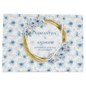 Chic Bohemian Lichtblauw Goud Trouwcadeau Tas Groot Cadeauzakje (Achterkant)