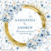 Chic Bohemian Lichtblauw Goud Trouwcadeau Tas Groot Cadeauzakje