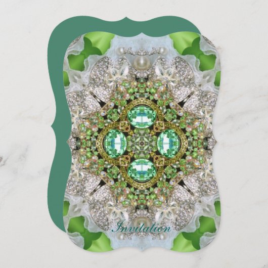 Chic Bohemian Mode blauwgroen smaragdgroen Kaart (Voorkant / Achterkant)