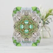 Chic Bohemian  Mode blauwgroen smaragdgroen Kaart (Staand voorkant)