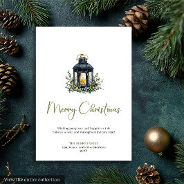 Chic Bohemian Neutral Earthy Holiday Greeting Feestdagenkaart