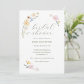 Chic Bohemian Pastel Wildflowers Kaart (Staand voorkant)