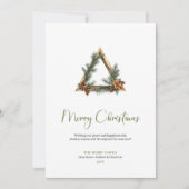 Chic Bohemian Rustic Neutral Christmas Greeting  Feestdagenkaart (Voorkant)