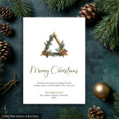 Chic Bohemian Rustic Neutral Christmas Greeting Feestdagenkaart
