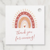 Chic Bohemian Terracotta Rainbow Birthday Party Bedankjes Labels (Achterkant)