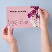 Chic Bohemian Wildbloemen Roze Boutique Salon Flyer (Hand)