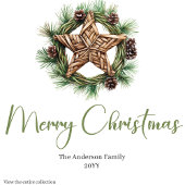 Chic Bohemian Winter Scene Rustic Christmas Napkin Servet