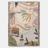 Chic Boho Abstracte Bloemen Deken (Voorkant Verticaal)