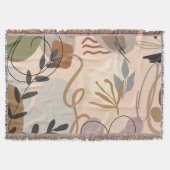 Chic Boho Abstracte Bloemen Deken (Voorkant)