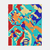 Chic boho abstracte vector kleurrijke monogram she fleece deken (Voorkant)