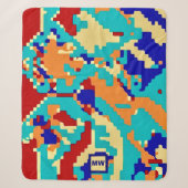 Chic boho abstracte vector kleurrijke monogram she sherpa deken (Voorkant)