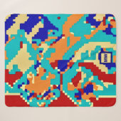 Chic boho abstracte vector kleurrijke monogram she sherpa deken (Voorkant (horizontaal))