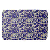 Chic Boho Anemone Dark Blue Pattern Badmat (Voorkant)