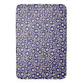Chic Boho Anemone Dark Blue Pattern Badmat (Voorkant Verticaal)