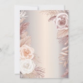Chic Boho Bloemen Quinceañera Kaart (Achterkant)