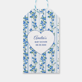 Chic Boho Blue Wildflower Boy floral Baby Shower  Cadeaulabel