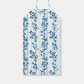 Chic Boho Blue Wildflower Boy floral Baby Shower  Cadeaulabel (Achterkant)