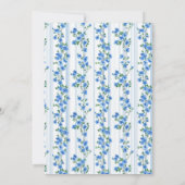 Chic Boho Blue Wildflower Boy floral Baby Shower Kaart (Achterkant)