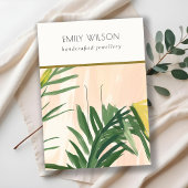 Chic Boho Blush Groene Tropische Palm Bladeren Haa Visitekaartje