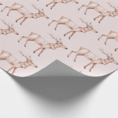 Chic Boho Blush Pink Deer Cadeaupapier (Hoek)