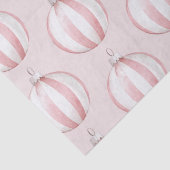 Chic Boho Blush Roze Gestreepte Ornamenten Tissuepapier (Detail)