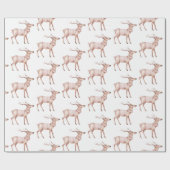 Chic Boho Blush Roze Wit Hert Cadeaupapier (Vlak)