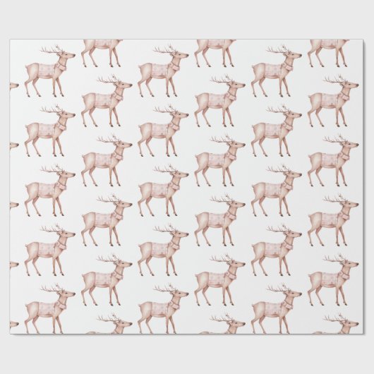 Chic Boho Blush Roze Wit Hert Cadeaupapier (Vlak)