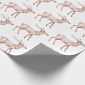 Chic Boho Blush Roze Wit Hert Cadeaupapier (Hoek)