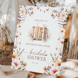 Chic Boho Book Theme Vrijgezellenfeest Welkom Reclamebord Met Voetstuk