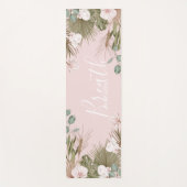 Chic Boho Botanical "Breath" Personalized Yogamat (Voorkant)