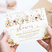 Chic Boho Botanical Garden Flowers Vrijgezellenfee Kaart