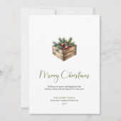 Chic Boho Botanical Scandinavian Xmas Greeting Feestdagenkaart (Voorkant)