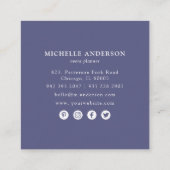 Chic Boho Botanische Wildbloemen Femanine Vierkante Visitekaartje (Achterkant)