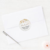 Chic Boho Bridal shower with Beige and Yellow Ronde Sticker (Envelop)