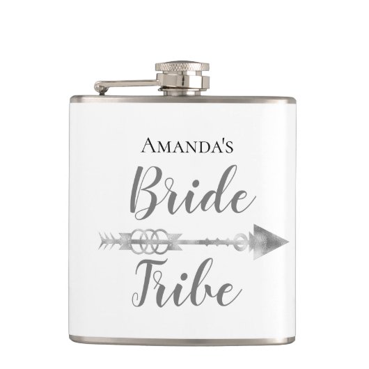 Chic Boho Bruid Stam Geschenk Heupfles (Voorkant)