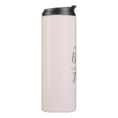 Chic Boho Bruid Stam op Roze Gepersonaliseerd Thermosbeker (Gedraaid links)