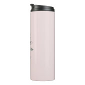 Chic Boho Bruid Stam op Roze Gepersonaliseerd Thermosbeker (Geroteerd rechts)