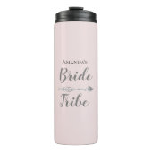 Chic Boho Bruid Tribe op Roze Persoonlijk     Thermosbeker (Voorkant)