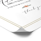 Chic Boho Bruidsfeest Advieskaart Bordje Poster (Hoek)